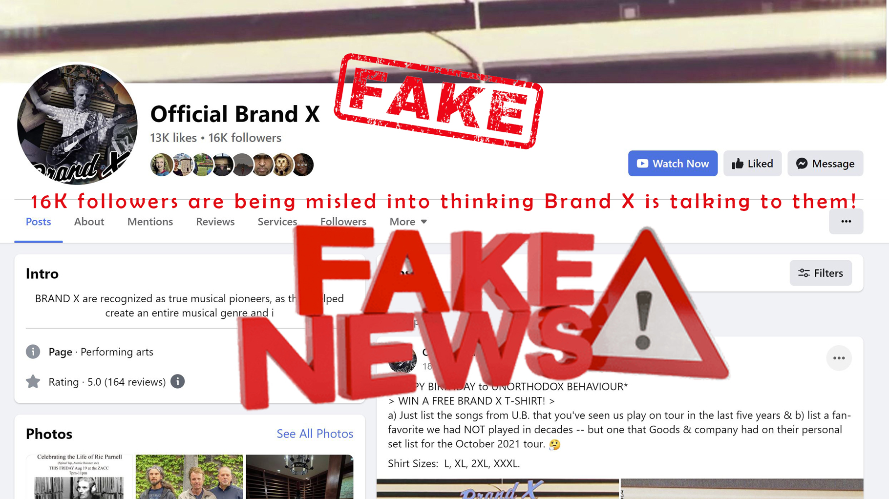 Warning Fake Brand X ! Official Brand X